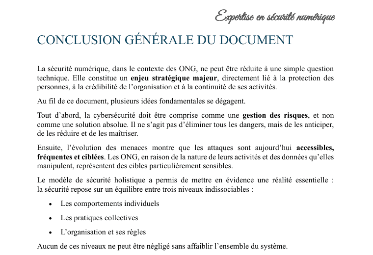 Programme de formation en sécurité holistique – CCAP - visuel 1