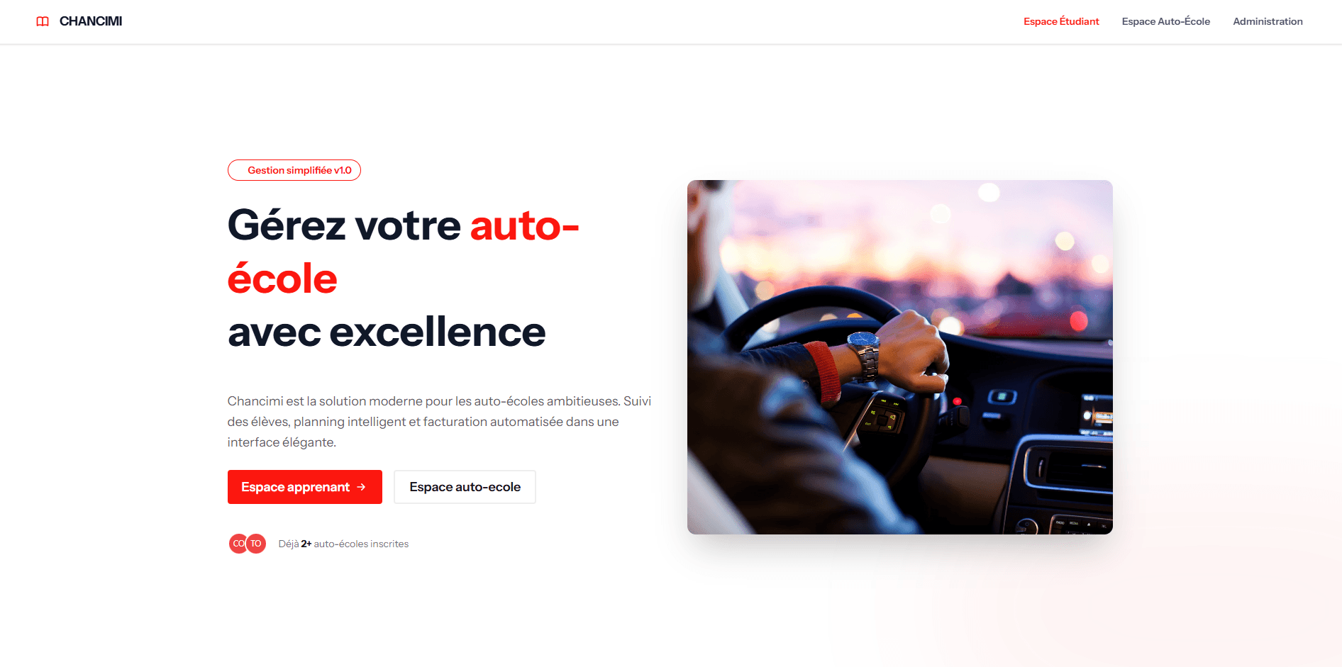 Chancimi System – SaaS intelligent de gestion d’auto-école